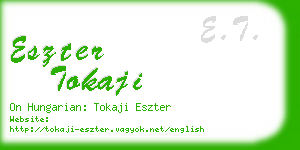 eszter tokaji business card